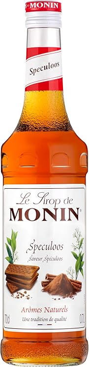 MONIN Premium Speculoos Syrup 700ml bottle – vegan and allergen-free
