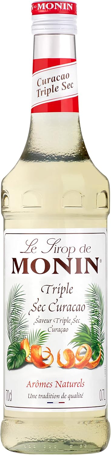 MONIN Premium Triple Sec Curacao Orange Syrup 700ml for Cocktails and Mocktails. Vegan-Friendly, Allergen-Free, 100% Natural Flavours and Colourings