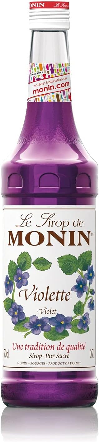 MONIN Violet Syrup 700ml – natural floral flavour for cocktails and mocktails
