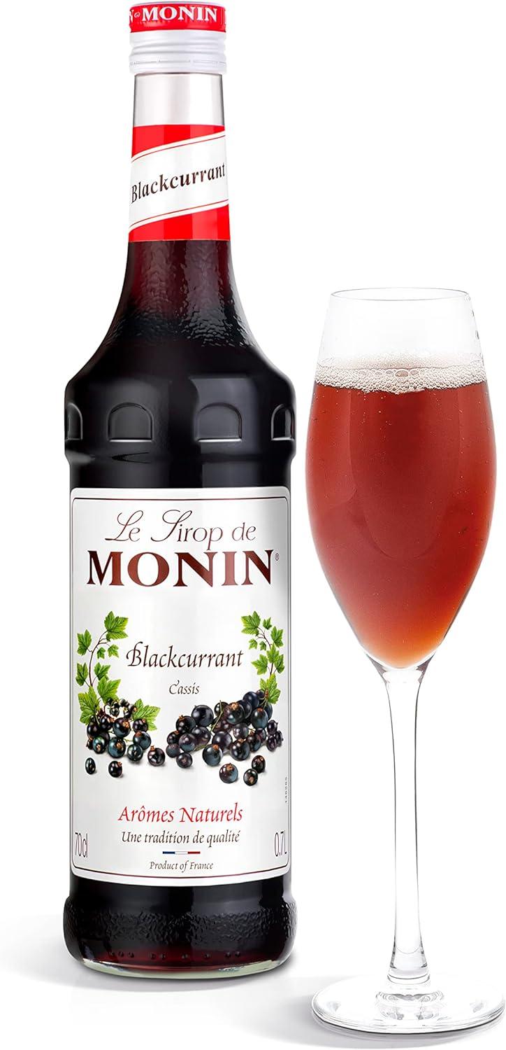 MONIN Blackcurrant drink syrup – 700ml vegan and allergen-free sugar syrup for beverages