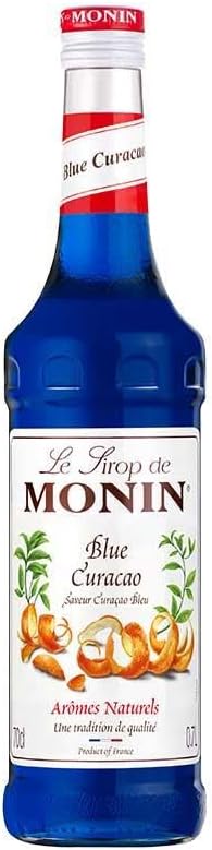 MONIN Vegan Blue Curacao Syrup – 700 ml Bottle, Bright Colour, Natural Flavour, Allergen-Free