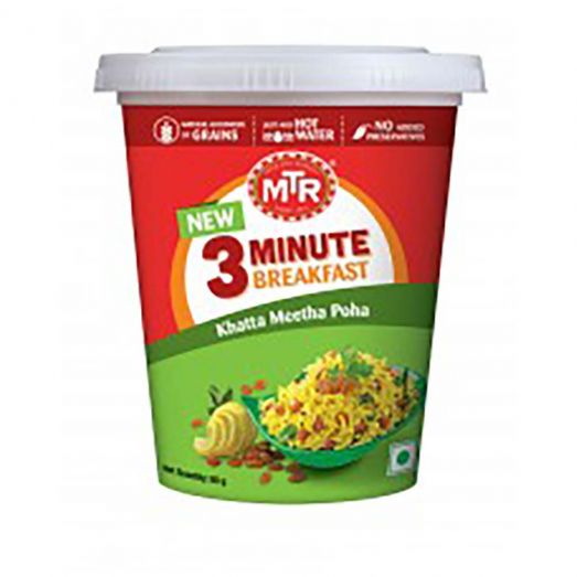 MTR Khatta Meetha Poha 80g ready to eat sweet and tangy flattened rice snack in branded single serve packaging