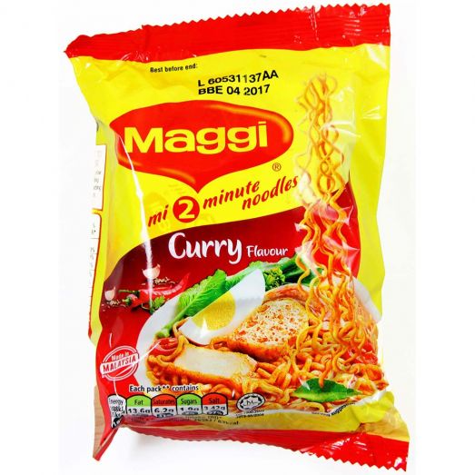 Maggi Curry Instant Noodles 79g – Spicy Curry Flavour Quick Cook Single Serve Noodles