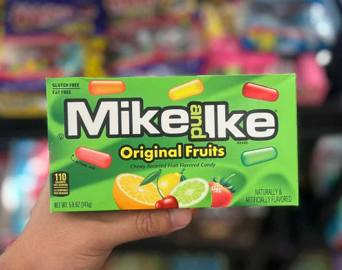 Bowl of Mike & Ike Original Fruits candy – classic American fruit-flavoured chewy sweets for sharing