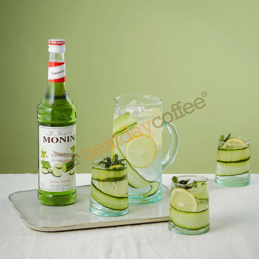 MONIN Premium Cucumber Syrup – 700 ml for Cocktails, Mocktails & Refreshing Drinks