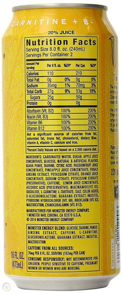 Monster Ripper Energy Drink 500ml tropical fruit flavor
