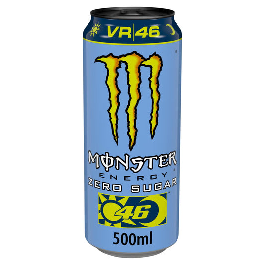 Monster Energy Drink Rossi VR46 Zero Sugar 500 ml can – limited edition motorsport design