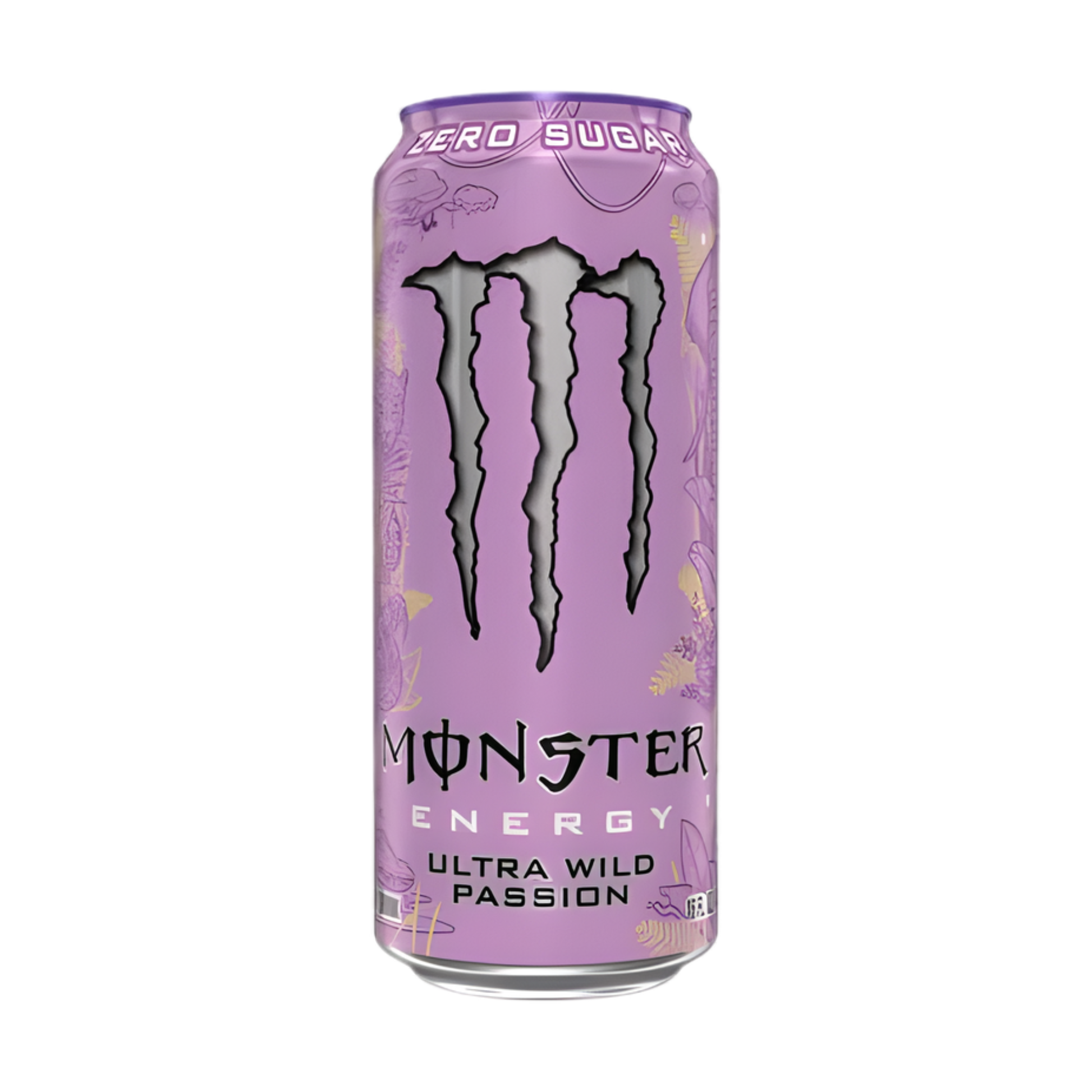 Monster Energy Ultra Wild Passion can showing colorful passionfruit-inspired artwork