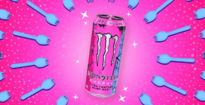 Monster Energy Ultra Rosa 500ml can, showcasing the vibrant design and unique strawberry-raspberry citrus flavor for an energy boost without sugar.