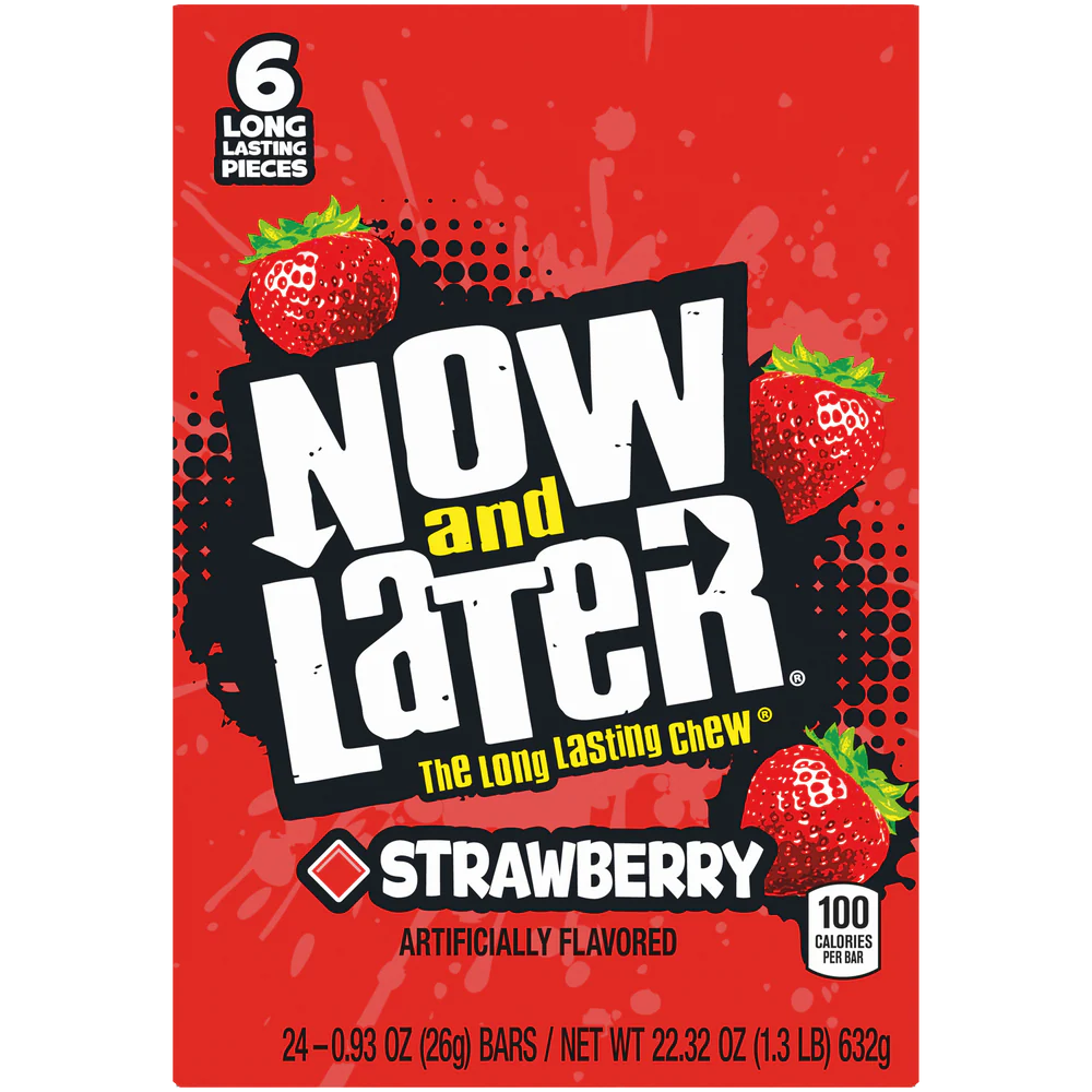 Now and Later Fruit Chews Strawberry Flavor
