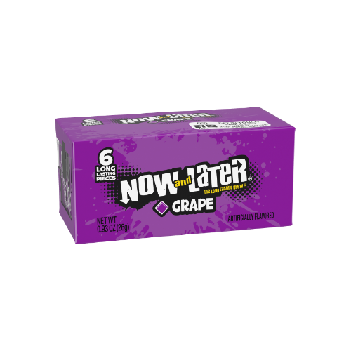 Now and Later Grape – 6-Piece Chewy Candy Pack
