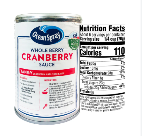 Ocean Spray Whole‑Berry Cranberry Sauce Jar