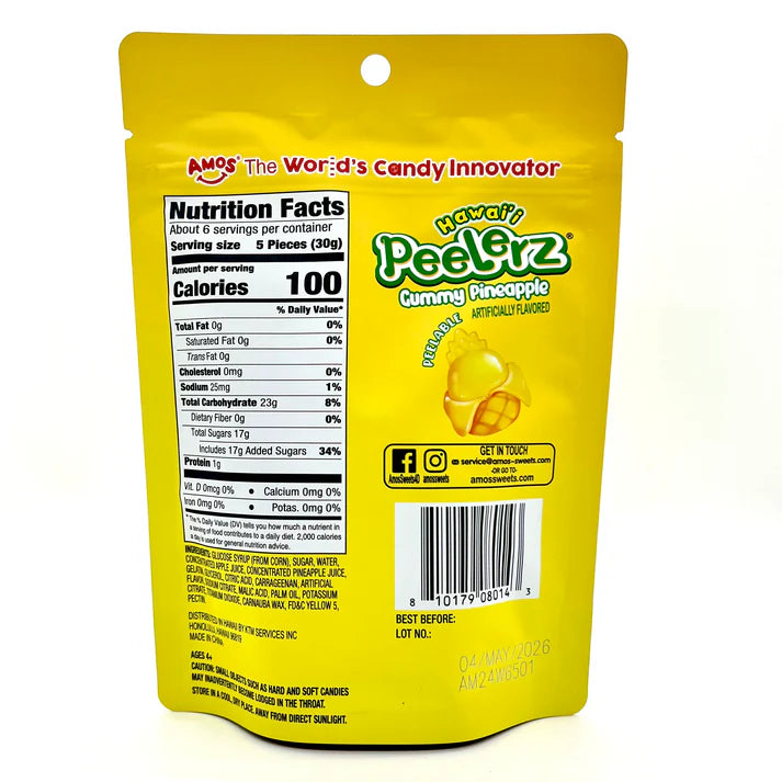 PEELERZ Chewy Pineapple Sweets