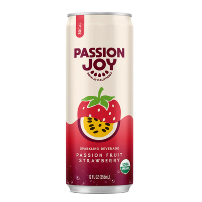 Pouring Passion Joy Passion Fruit & Guava sparkling drink into glass – fizzy tropical refreshment
