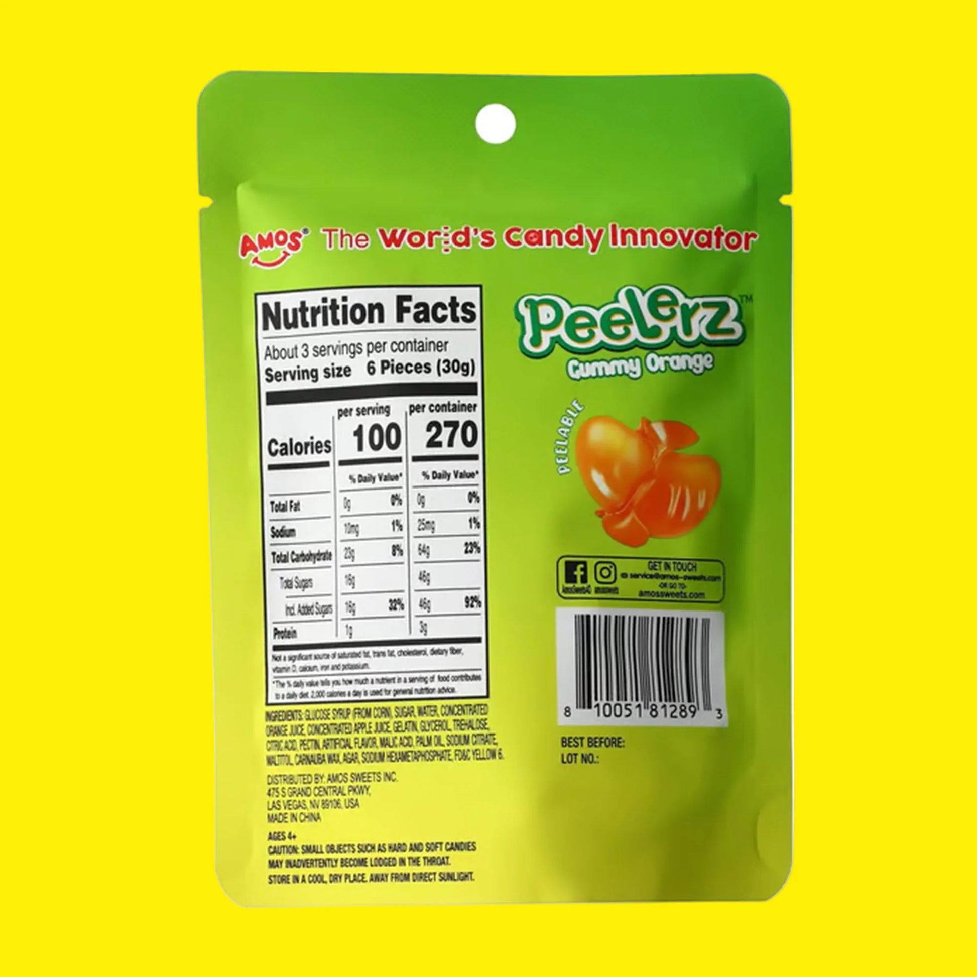 Peelable Orange Gummy Candy