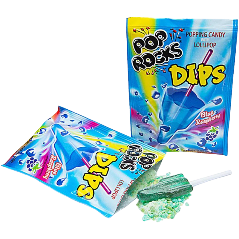 Pop Rocks Raspberry Pop Rocks Dips – Blue Raspberry (18g) | Fun Popping Candy with Dip ...