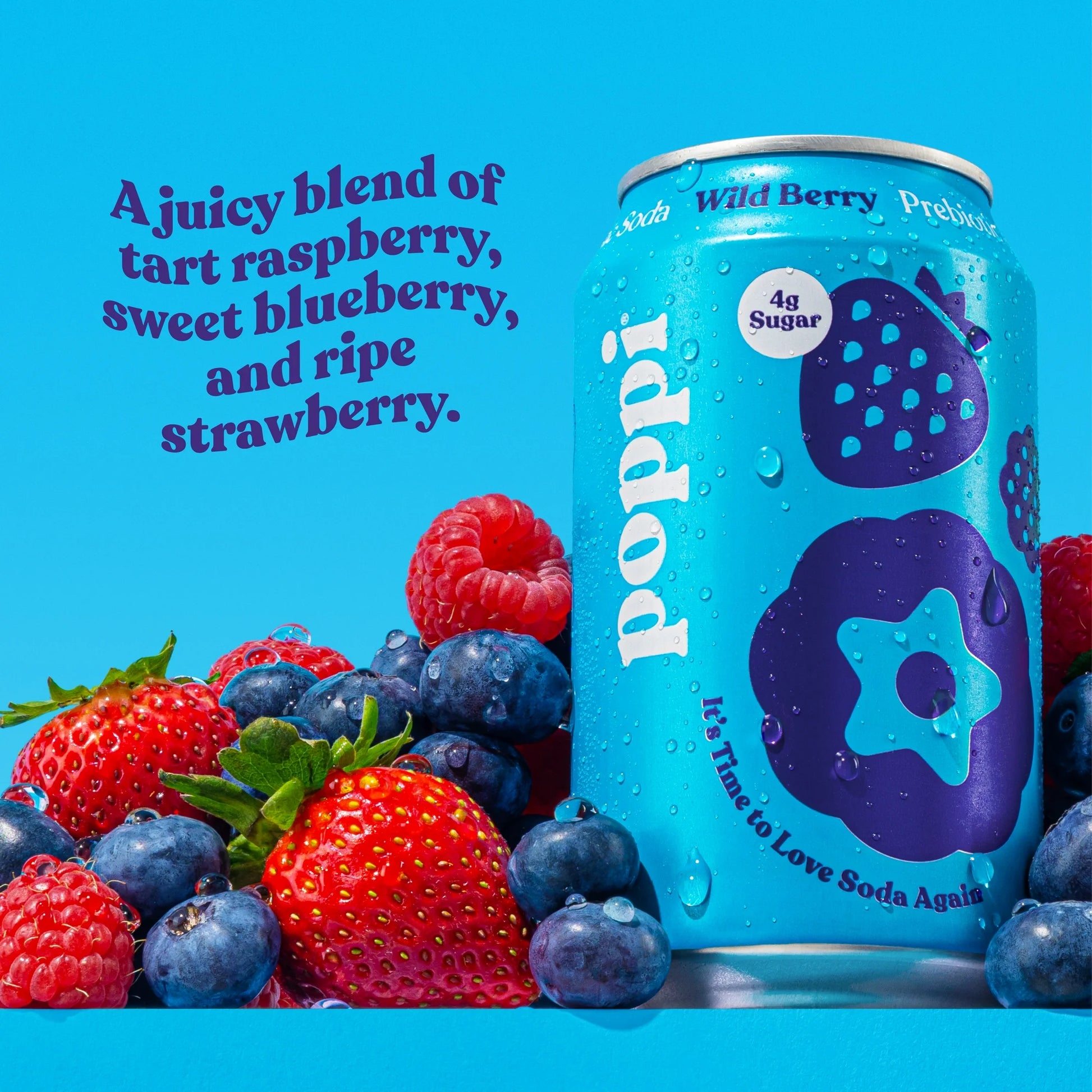 Poppi Prebiotic Sparkling Wild Berry