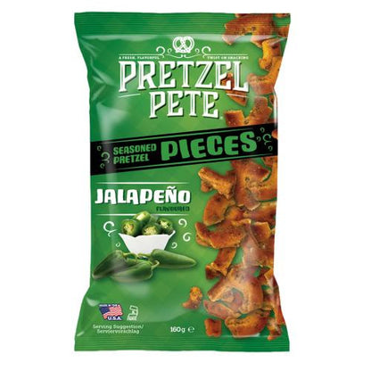 Pretzel Pete Jalapeno Pretzel Pieces – Crunchy, Spicy Snack for Parties & Snacking
