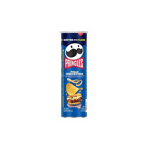 PRINGLES PHILLY CHEESESTEAK FLAVORED POTATO CRISPS CHIPS 5.5 OZ (158g)