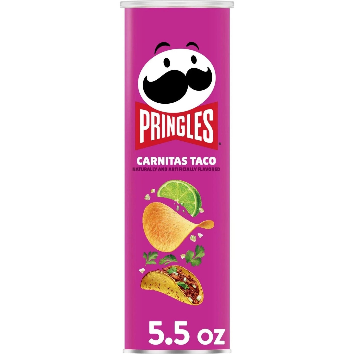 Pringles CARNITAS TACO Crisps Flavored Potato Chips Lunch Snack 5.5