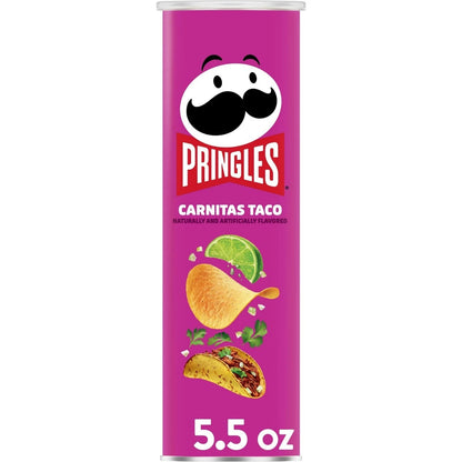Pringles CARNITAS TACO Crisps Flavored Potato Chips Lunch Snack 5.5