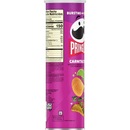 Pringles CARNITAS TACO Crisps Flavored Potato Chips Lunch Snack 5.5