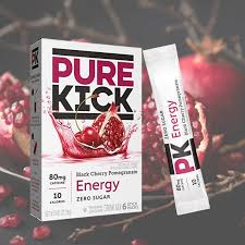 Pure Kick Energy Kids & Adults Single-Serve Black Cherry Pomegranate Drink