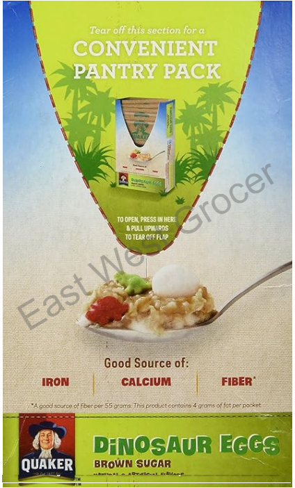 Quaker Instant Oatmeal Dinosaur Eggs Brown Sugar 395g