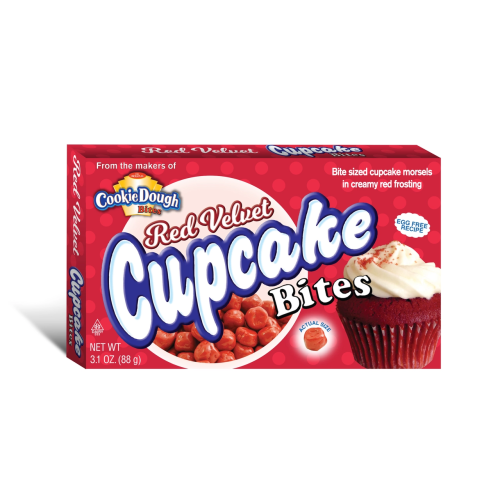 Cookie Dough Bites Red Velvet Cupcake 88 g – Bite-Size Dessert Candy Balls