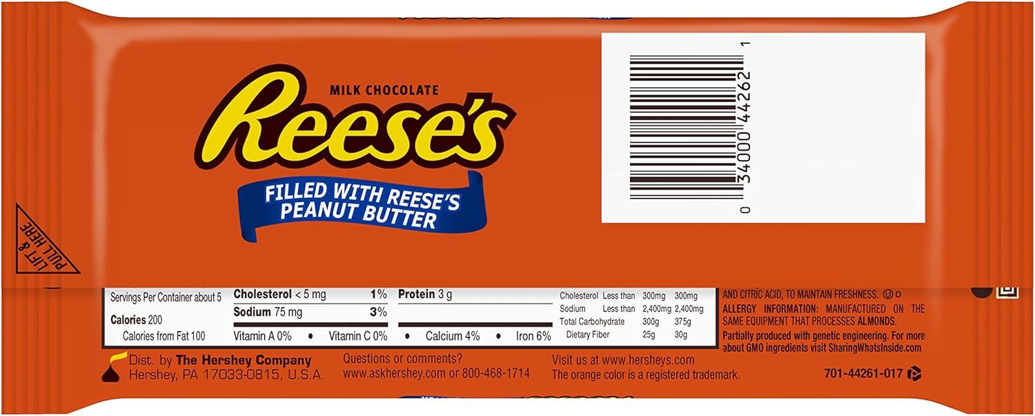 Large Reese’s peanut butter chocolate bar for sharing