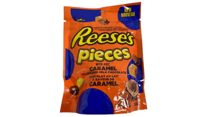 Reese’s Pieces Caramel Bag 170 g – crunchy candy shell with creamy caramel center.