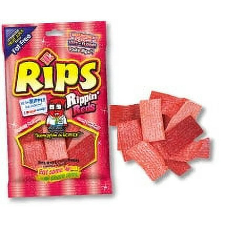 USA Imported Rips Rippin-Red Candy – Bite Size Pieces 4oz Bag