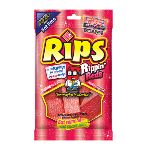 USA Imported Rips Rippin-Red Candy – Bite Size Pieces 4oz Bag