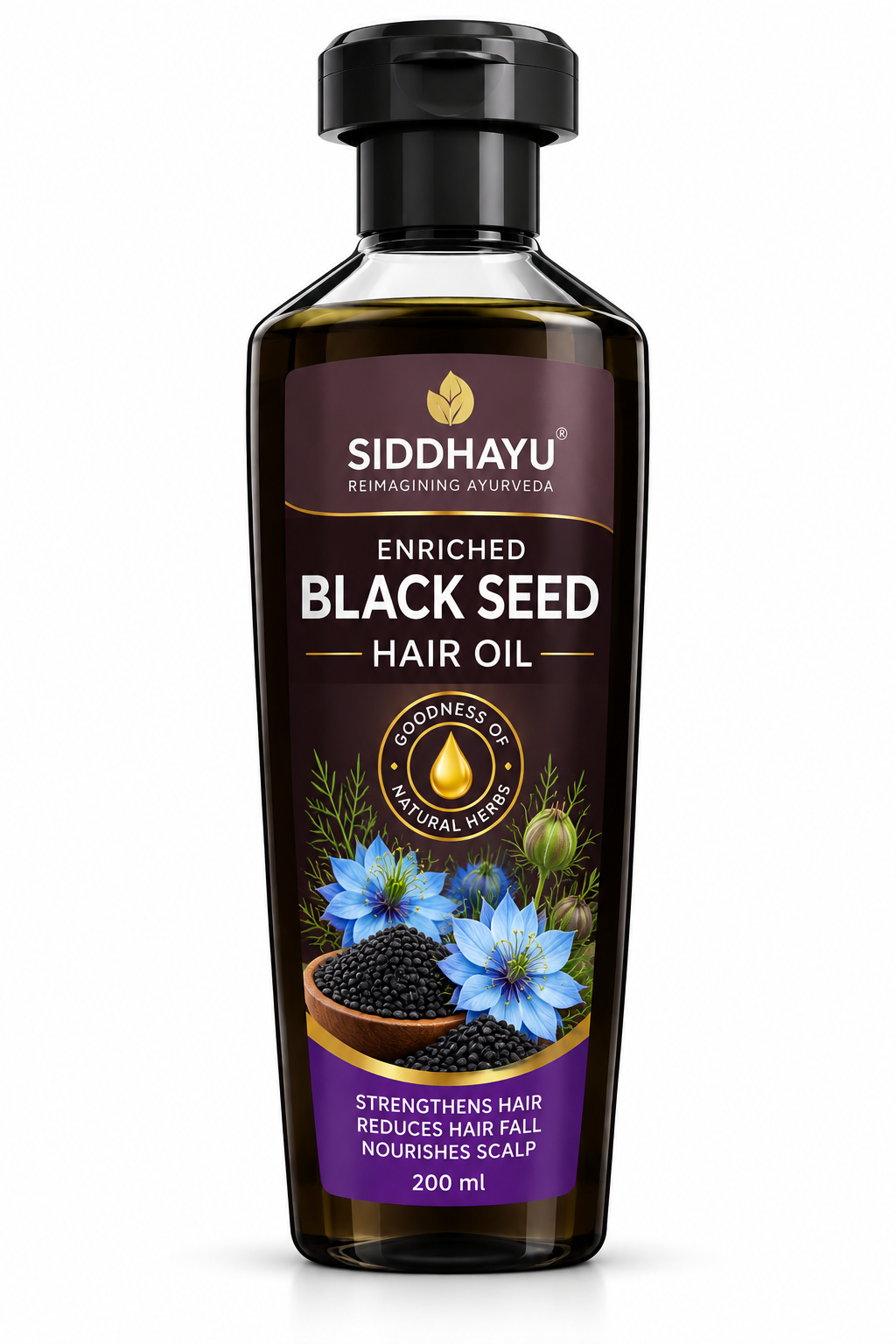 Siddhayu Enriched Black Seed Hair Oil 200ML – Pack of 1