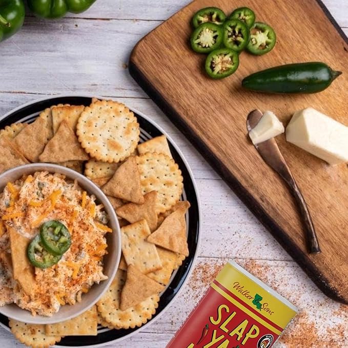 Grilled shrimp seasoned with Slap Ya Mama Cajun Hot Blend 4oz for a spicy Cajun flavor.