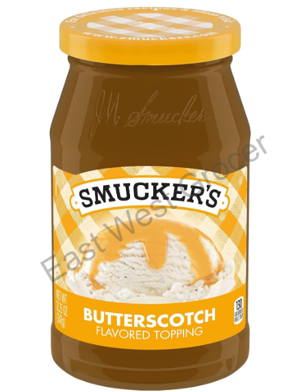 Smucker’s Butterscotch Topping 347 g – USA Import, UK Warehouse Fast Delivery, No Customs – Butterscotch Sauce for Ice Cream, Pudding, Cakes & Dessert Recipes