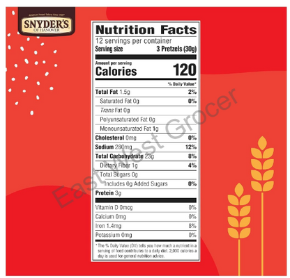 Snyder’s of Hanover Pretzel Rods 255g (Pack of 2) – USA Import | Crunchy Sourdough Snack Sticks | UK Stock | No Customs | Ideal for Dips, Parties & Recipes