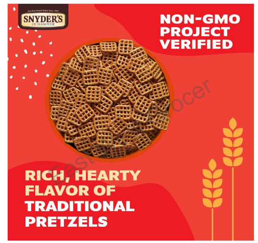 Snyder’s of Hanover Snaps Pretzels 510g (Pack of 2) – USA Import | Square Salted Pretzel Crisps | UK Stock | No Customs | Perfect for Dips, Snacks & Recipes