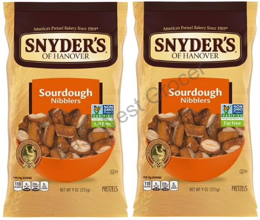 Snyder’s of Hanover Sourdough Nibblers 510g (Pack of 2) – USA Import | Crunchy Mini Pretzel Bites | UK Stock | No Customs | Perfect Snack, Dip or Topping