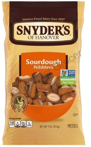 Snyder’s of Hanover Sourdough Nibblers 510g (Pack of 2) – USA Import | Crunchy Mini Pretzel Bites | UK Stock | No Customs | Perfect Snack, Dip or Topping