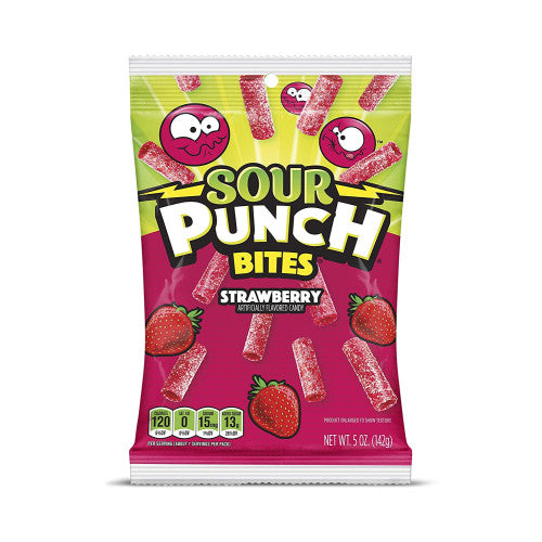 Sour Punch Strawberry Bites 142g candy bag