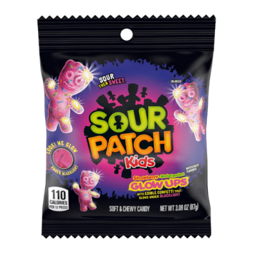 Sour Patch Kids Glowups Candy Pack 87g – Tangy Fruit Gummies