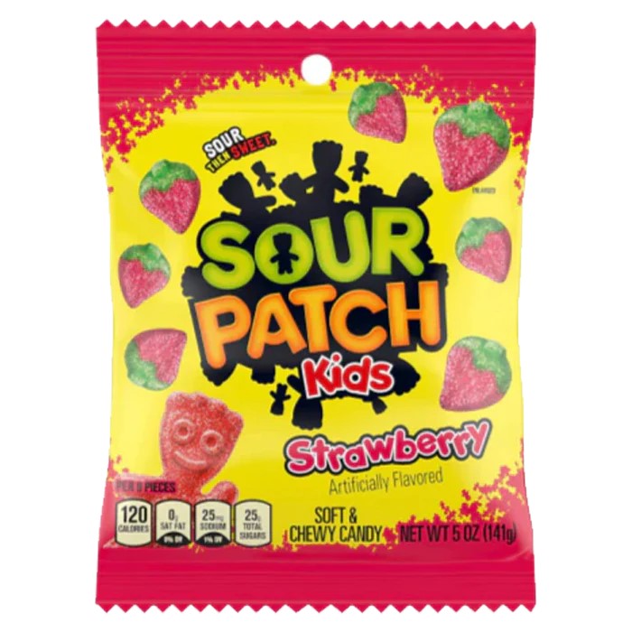 Sour Patch Kids Strawberry Soft & Chewy Candy 12-pack (102g bags)