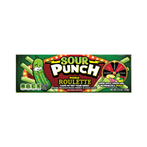 Sour Punch Pickle Roulette 12 x 12 ct – Bite-Sized Sour Gummies