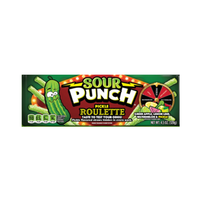 Sour Punch Pickle Roulette 12 x 12 ct – Bite-Sized Sour Gummies