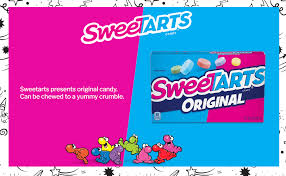 Front view of SweeTARTS Original 141 g box containing colourful bite-sized candies.