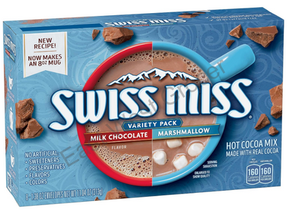 Swiss Miss Variety Pack Hot Cocoa Mix 313g – Milk Chocolate & Marshmallow – UK Stock & Delivery