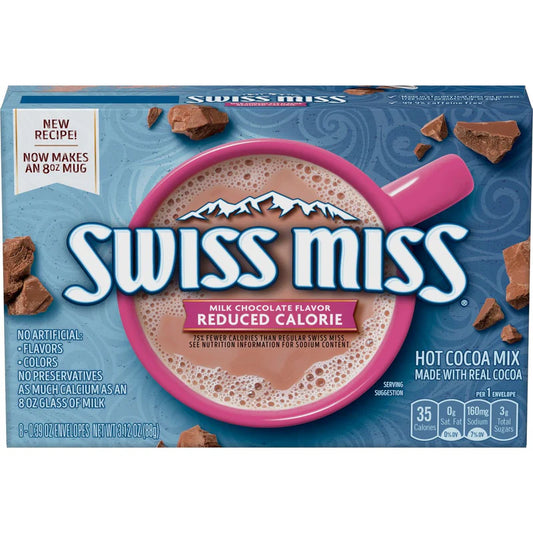 Swiss Miss Reduced Calorie Milk Chocolate Hot Cocoa Mix box