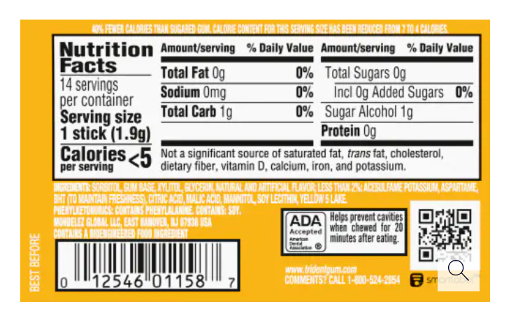 Trident Tropical Gum