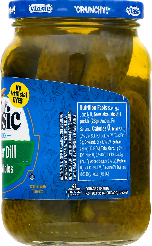 Vlasic Kosher Dill Pickles Whole